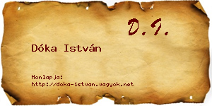 Dóka István névjegykártya