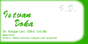istvan doka business card