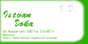 istvan doka business card